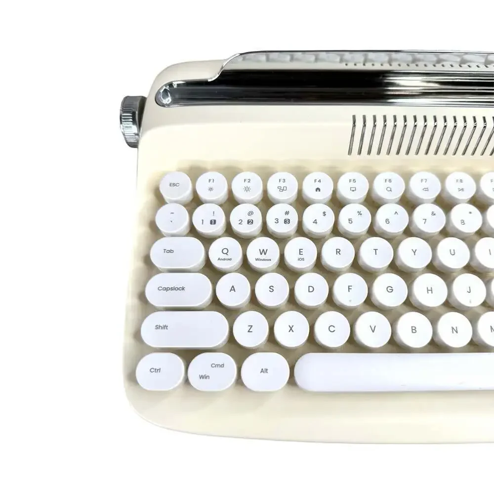 Actto & YUNZII B303 Retro Mini Bluetooth Keyboard Light Yellow